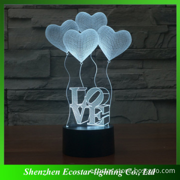 Top sale 3D LED Night Light,Color changing 3D LED Lamp Supplier